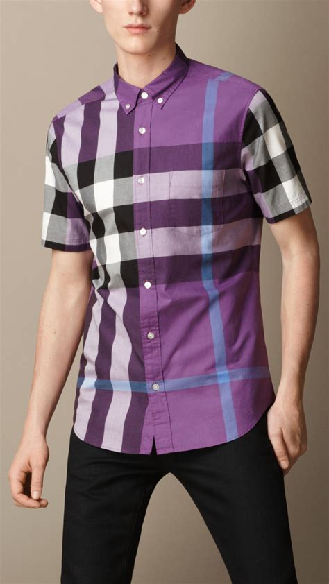 burberry exploded check cotton shirt|burberry checked cotton poplin shirt.